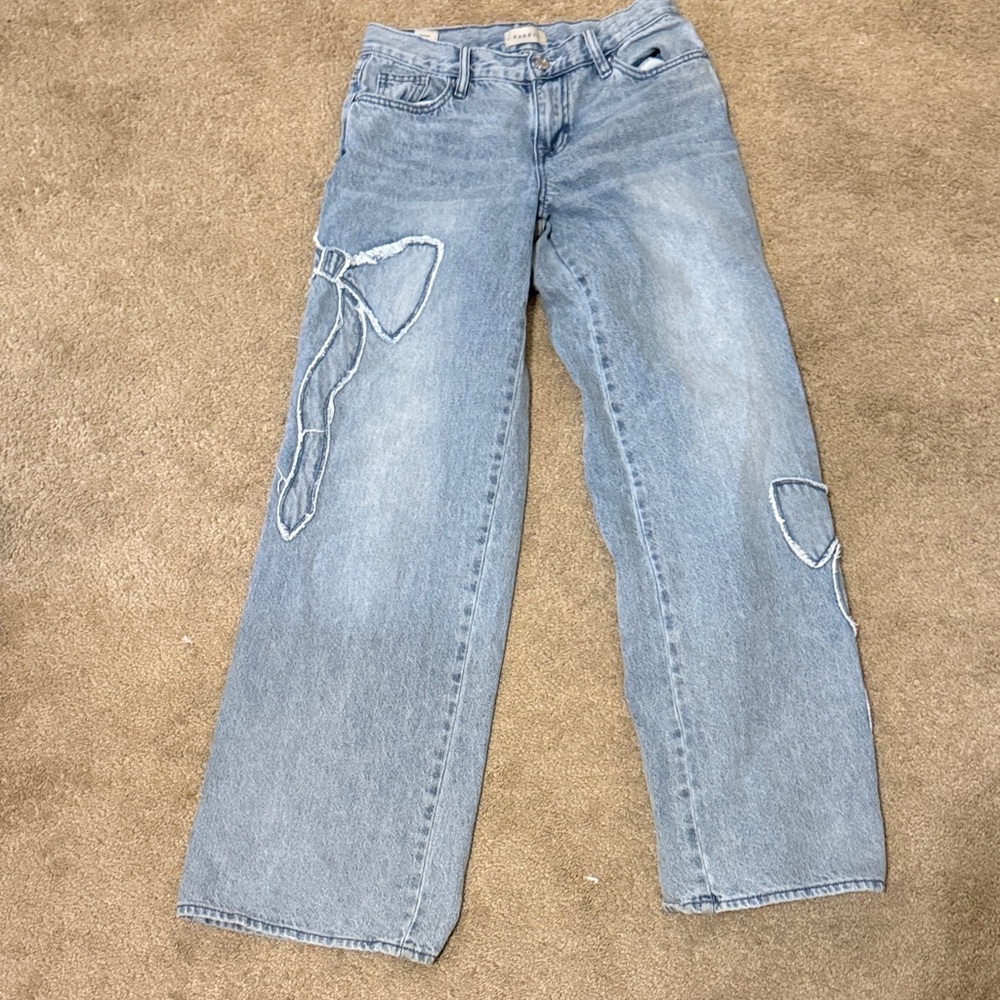 Pacsun low rise bow jeans